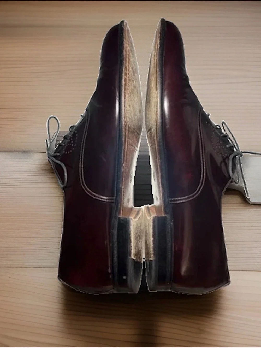 Miguel Angel Spain Mens burgundy Hand Made Leather Oxford Shoes Size 12M